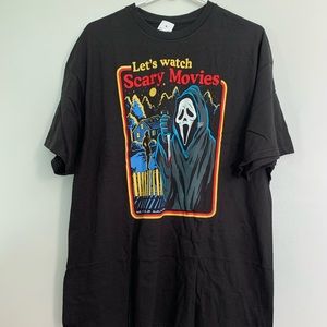 Scream Let’s Watch Scary Movies Black Shirt (Official not reprinted)